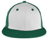OC Sports Proflex Bamboo Charcoal Flat Visor Cap WHITE/DARK GREEN/DARK GREEN Front