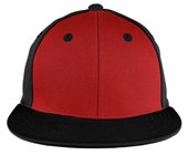 OC Sports Proflex Bamboo Charcoal Flat Visor Cap RED/BLACK/BLACK Front