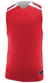 Slam Dunk Pro-Plus Reversible Basketball Jerseys Outside: SCARLET, Inside: WHITE Front