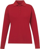 Core365 Pinnacle Ladies Long Sleeve Pique Polo CLASSIC RED (850) Pocket