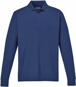 Core365 Pinnacle Mens Long Sleeve Pique Polo CLASSIC NAVY (849) Pocket