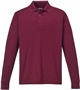 Core365 Pinnacle Mens Long Sleeve Pique Polo BURGUNDY (060) Pocket