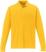 Core365 Pinnacle Mens Long Sleeve Pique Polo CAMPUS GOLD (444) Pocket