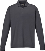 Core365 Pinnacle Mens Long Sleeve Pique Polo CARBON (456) Pocket