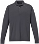 Core365 Pinnacle Mens Long Sleeve Pique Polo CARBON (456) Pocket