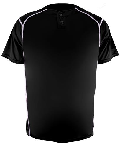High Five Bandit 2-Button Baseball Jersey BLACK/ SCARLET/ WHITE 
