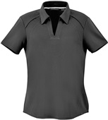 North End Sport Ladies Recycled Polyester Polo BLACK/WHITE (703) Pocket