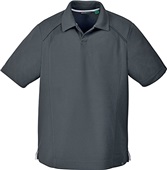 North End Sport Mens Recycled Polyester Pique Polo BLACK/WHITE (703) Pocket