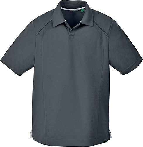 North End Sport Mens Recycled Polyester Pique Polo BLACK/WHITE (703) 