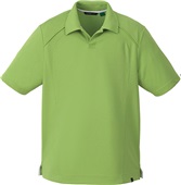 North End Sport Mens Recycled Polyester Pique Polo CACTUS GREEN/WHITE (415) Pocket