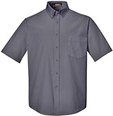Core365 Optimum Mens Short Sleeve Twill Shirt CARBON (456) Pocket