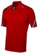 Tonix Men's Endzone Sports Polo 1450 SCARLET/GRAPHITE Pocket