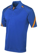 Tonix Men's Endzone Sports Polo 1450 ROYAL/ORANGE Pocket