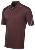 Tonix Men's Endzone Sports Polo 1450 MAROON/GRAPHITE Pocket