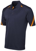 Tonix Men's Endzone Sports Polo 1450 NAVY/ORANGE Pocket