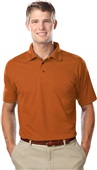 Blue Generation Mens Value Wicking Polo BURNT ORANGE Pocket