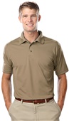 Blue Generation Mens Value Wicking Polo TAN Pocket