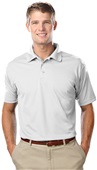 Blue Generation Mens Value Wicking Polo WHITE Pocket