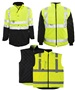 Game Sportswear The Black Bottom 6-in-1 Jacket 1355 NEON LIME Pocket