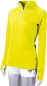 Baw Ladies 1/4 Zip Pullover Xtreme-Tex 4 Runners NEON YELLOW Pocket