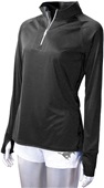 Baw Ladies 1/4 Zip Pullover Xtreme-Tex 4 Runners BLACK Pocket