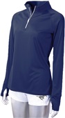 Baw Ladies 1/4 Zip Pullover Xtreme-Tex 4 Runners NAVY Pocket