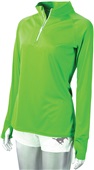 Baw Ladies 1/4 Zip Pullover Xtreme-Tex 4 Runners NEON GREEN Pocket