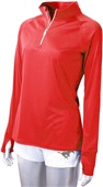 Baw Ladies 1/4 Zip Pullover Xtreme-Tex 4 Runners RED Pocket