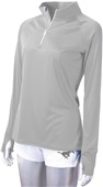 Baw Ladies 1/4 Zip Pullover Xtreme-Tex 4 Runners SILVER Pocket