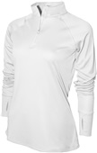 Baw Ladies 1/4 Zip Pullover Xtreme-Tex 4 Runners WHITE Pocket