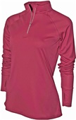 Baw Ladies 1/4 Zip Pullover Xtreme-Tex 4 Runners CARDINAL Pocket