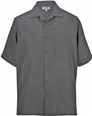 Edwards Unisex Jacquard Batiste Camp Shirt 010 - BLACK Pocket