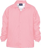 Vos Sports 100% Taffeta Nylon Water Resistant Coach Jacket 3203 PINK Pocket
