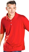 Vos Sports Adult Polyester Polo Shirt 121 RED Pocket