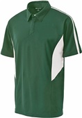 Adult Snag Resistant Sharkbite 2-Color Polo Shirt (AS -Navy,Cardinal,Purple), (AL -Forest) FOREST/WHITE Pocket