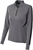 Womens Thumbhole-Cuffs Pullover Jacket (Black,Forest,Graphite,Maroon,Navy,Royal,Red,White) GRAPHITE/BLACK Pocket