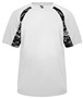 Badger Digital Camo Hook Performance Tee Shirt WHITE/BLACK/DIGITAL Front