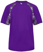 Badger Digital Camo Hook Performance Tee Shirt PURPLE/PURPLE/DIGITAL Front