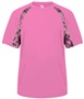 Badger Digital Camo Hook Performance Tee Shirt PINK/PINK/DIGITAL Front