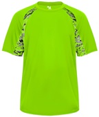 Badger Digital Camo Hook Performance Tee Shirt LIME/LIME/DIGITAL Front