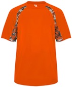 Badger Digital Camo Hook Performance Tee Shirt BURNT ORANGE/BURNT ORANGE/DIGITAL Front