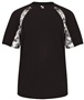 Badger Digital Camo Hook Performance Tee Shirt BLACK/WHITE/DIGITAL Front