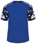Badger Sport Camo Sport Performance Tee Shirt ROYAL/ROYAL/CAMO Front