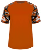 Badger Sport Camo Sport Performance Tee Shirt BURNT ORANGE/BURNT ORANGE/CAMO Front
