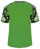 Badger Sport Camo Sport Performance Tee Shirt LIME/LIME/CAMO Front
