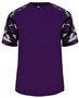 Badger Sport Camo Sport Performance Tee Shirt PURPLE/PURPLE/CAMO Front
