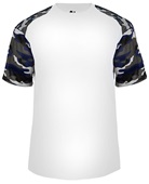 Badger Sport Camo Sport Performance Tee Shirt WHITE/NAVY CAMO Front