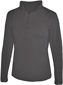 Badger Sport 1/4 Zip Ladies' Lightweight Pullover BLACK Pocket