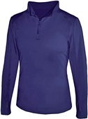 Badger Sport 1/4 Zip Ladies' Lightweight Pullover NAVY Pocket