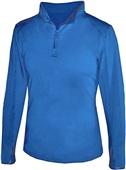 Badger Sport 1/4 Zip Ladies' Lightweight Pullover ROYAL Pocket